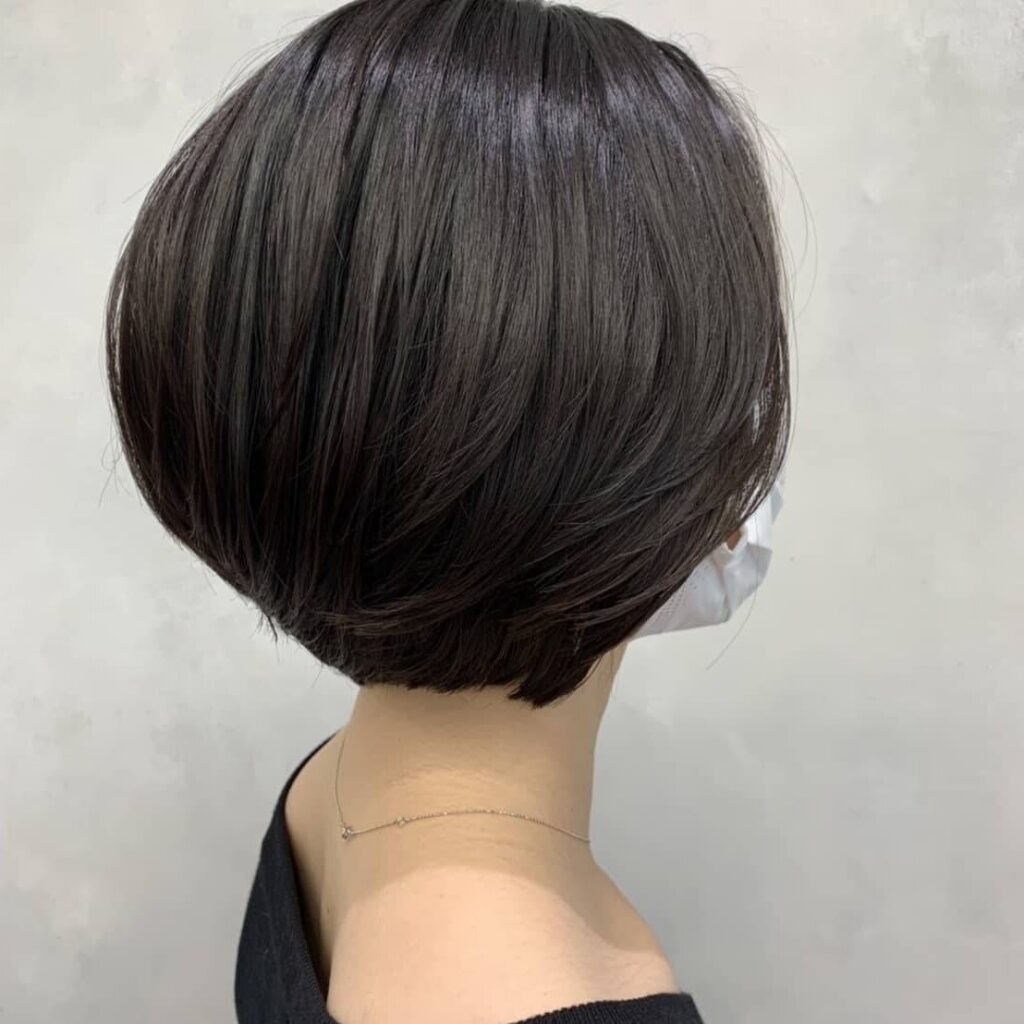 上品やわらかボブ　ショートボブ/白髪染め